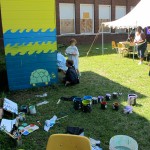 Art Tent for kids in the old playground.